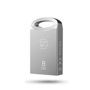 Флеш-накопичувач T&G 105 Metal Series 8Gb Silver NLM-65954 фото