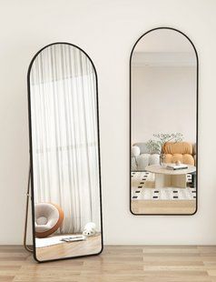 Дзеркало LLGM овальне на підставці 145см*35см у повний ріст чорне NLM-98456 фото