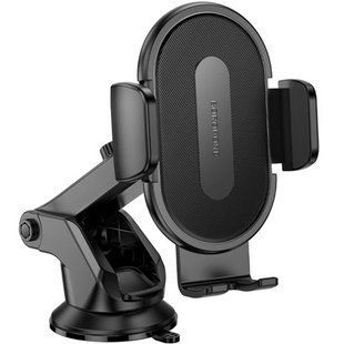 Автомобільний тримач дл телефона Borofone BH134 Rio push-type car holder (center console) Black NLM-100410 фото