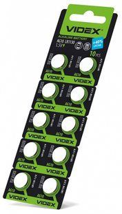 Батарейки Videx AG10 LR1130 Alkaline 10 шт NLM-58232 фото