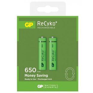 Акумуляторні батарейки GP ReCyko R3 650 мАч 2 шт NLM-60094 фото