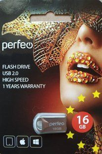 Флеш-нвкопичувач PERFEO USB2.0 flash metal mini 16 GB ( E-01 ) NLM-83418 фото