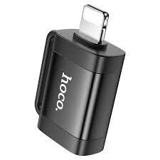 Перехідник HOCO UA31A OTG Lightning male to USB female Black NLM-94928 фото