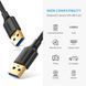 Кабель UGREEN US128 USB 3.0 A Male to Male Cable 1m Black (10370) NLM-82318 фото 3