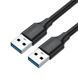 Кабель UGREEN US128 USB 3.0 A Male to Male Cable 1m Black (10370) NLM-82318 фото 1