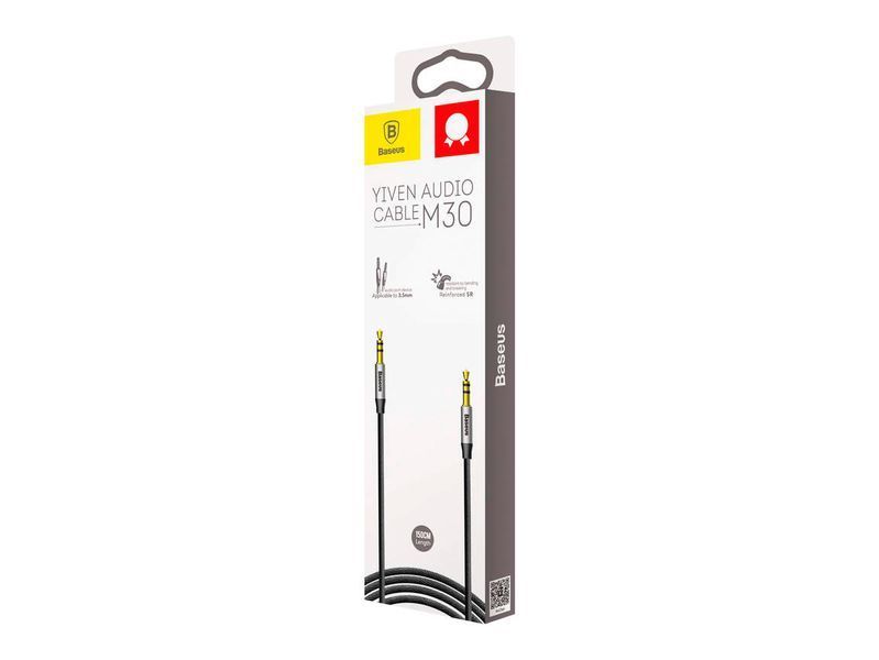 Аудiо кабель AUX Baseus Yiven Audio Cable M30 1.5м Black (CAM30-CS1) NLM-74142 фото