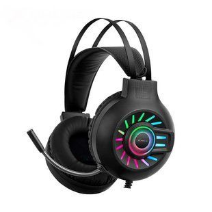 Навушники ігрові стерео з мікрофоном Xtrike GH-605 3,5 мм/USB з мікрофоном та LED RGB підсвічуванням провідні Black/Red NLM-83961 фото