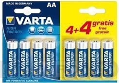 Батарейки Varta LR6 Longlife Power 8bl NLM-57053 фото