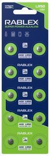Батарейки Rablex BUTTIN CELL AG0 10 шт NLM-88645 фото