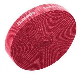 Кабельний органайзер Baseus Colourful Circle Velcro strap 3m Red (ACMGT-F09) NLM-85228 фото