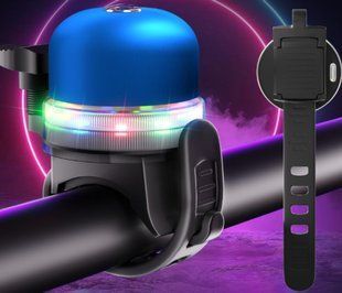 Ліхтарик на велосипед PL B19R (X-56 акамуляторний + RGB LED + Type-C + водонепронекний) NLM-96039 фото