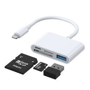Картрідер Joyroom Lightning to USB-A/SD/TF/Lightning White (S-H142-WHITE) NLM-90155 фото