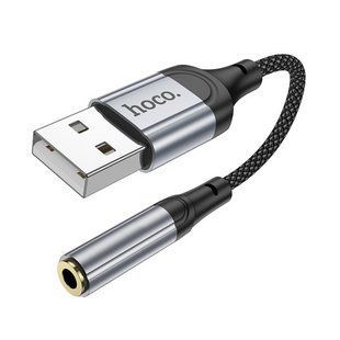 Перехідник Hoco LS36 Fresh external sound card USB to 3.5 Black NLM-95554 фото