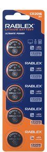 Батарейки Rablex CR 2016 3 V 5 шт NLM-76185 фото