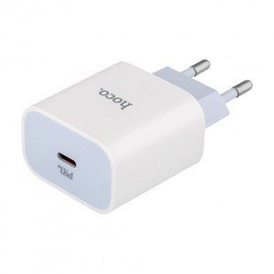 Мережевий зарядний пристрій HOCO С76A Plus 1USB-C 20W White NLM-82768 фото