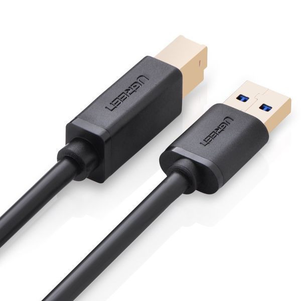 Кабель для принтера UGREEN US210 USB 3.0 AM to BM Print Cable 2m Black (10372) NLM-78815 фото