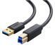 Кабель для принтера UGREEN US210 USB 3.0 AM to BM Print Cable 2m Black (10372) NLM-78815 фото 1