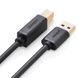 Кабель для принтера UGREEN US210 USB 3.0 AM to BM Print Cable 2m Black (10372) NLM-78815 фото 2