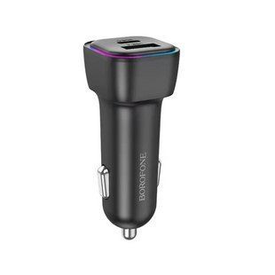АЗП Borofone BZ28A Trophie PD30W+QC3.0 car charger Black NLM-100102 фото