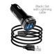 Автомобільний зарядний пристрій HOCO Z49 Level dual port car charger set + Lightning black NLM-90230 фото 1