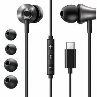 Навушники з мікрофоном UGREEN EP105 In-Ear Earphones Type-C Black (35754) NLM-98818 фото