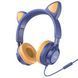 Навушники стерео HOCO W36 Cat ear headphones with mic midnight blue NLM-93513 фото 1