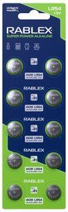 Батарейка Rablex BUTTIN CELL AG10 (LR1130) 10 шт NLM-76193 фото