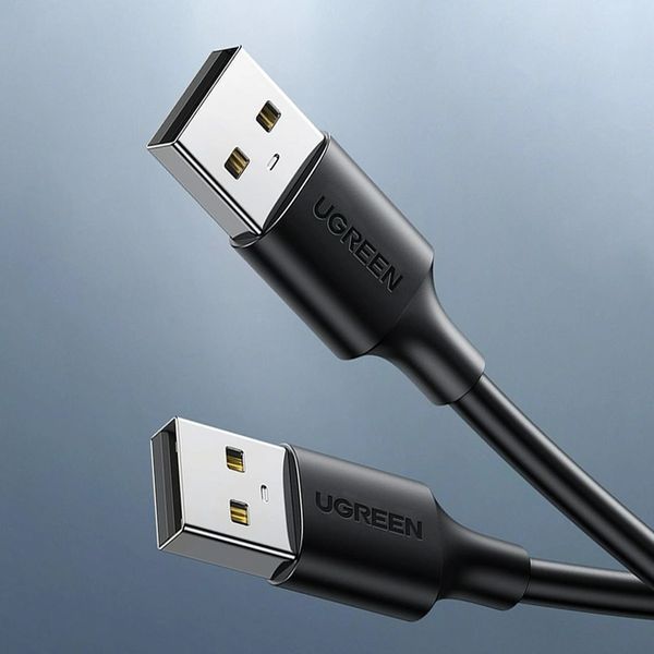 Кабель UGREEN US102 USB-A 2.0 Male to Male 2м Black (10311) NLM-92241 фото