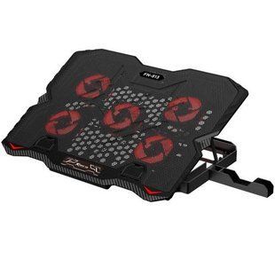 Підставка для ноутбука XTRIKE ME FN-813 5 Fan Red Led 2хUSB-порти NLM-92070 фото