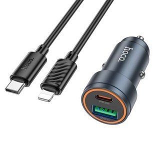 AЗП Hoco Z57A Glorious PD30W+QC3.0 car charger set (C to iP) NLM-100932 фото