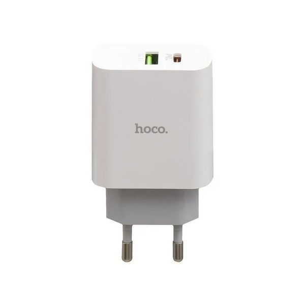 Мережевий зарядний пристрій HOCO C80A Rapido PD20W+QC3.0 charger(EU) white NLM-84581 фото