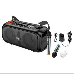 Колонкa HOCO BS54 Party Wireless Dual Mic Outdoor black NLM-95580 фото