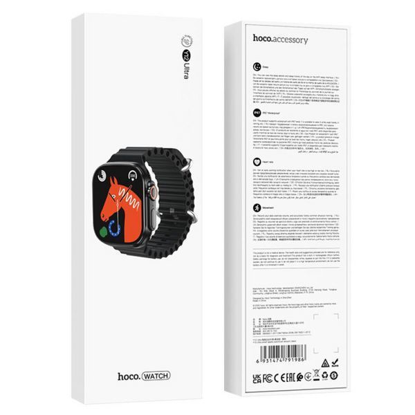 Cмарт-годинник Hoco Y12 Smart sports watch (Call Version) Black NLM-92513 фото