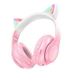Навушники безпровідні Hoco Cat ears BT headphones W42 |BT5.3, AUX/TF, 10h| Cherry blossom NLM-92532 фото