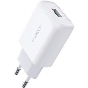 Мережевий зарядний пристрій UGREEN CD122 QC3.0 USB Fast Charger EU 18W white (10133) NLM-86033 фото
