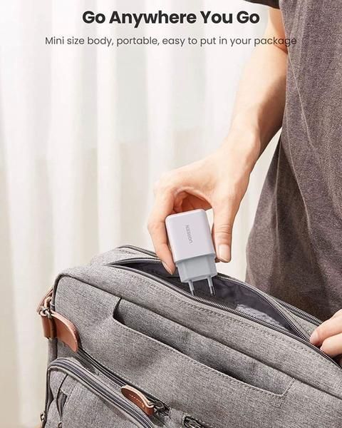 Мережевий зарядний пристрій UGREEN CD122 QC3.0 USB Fast Charger EU 18W white (10133) NLM-86033 фото