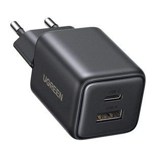 Мережевий зарядний пристрій Ugreen X514 USB + USB-C, GaN, 20W Black (65737) NLM-100980 фото