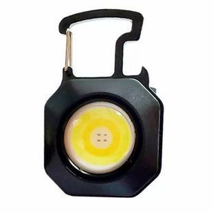 Ліхтарик брелок міні для кемпінгу LL-201-COB (white+yellow+red) запальничка, магніт, карабін, викрутка, акумулятор, ЗУ Type-C NLM-89107 фото