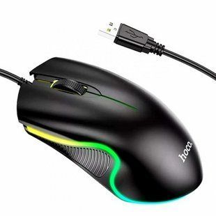 Мишка HOCO GM19 Enjoy Gaming luminous wired mouse Black NLM-92851 фото