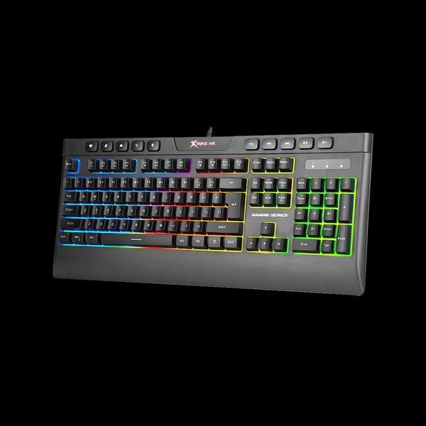 Клавіатура дротова ігрова Xtrike KB-508 RGB EN/UA Black NLM-79053 фото