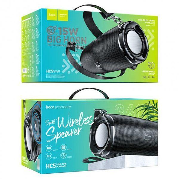 Портативна колонка Hoco HC5 Cool Enjoy sports BT speaker black NLM-88224 фото